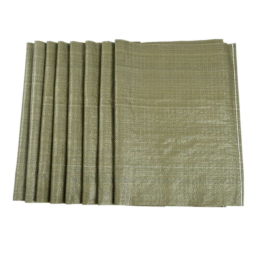 8pcs Large Reusable Storage Bags Large Capacity Bags for Construction Waste (Olive Green)