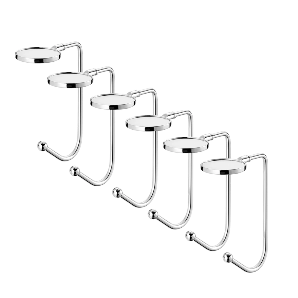 STOBOK 6pcs Christmas Stocking Holders Mantel Hooks Hangers Zinc Alloy Christmas Stocking Clips Non-Slip Safety Grip Fireplace Hooks for Christmas Party Decoration (Silver)