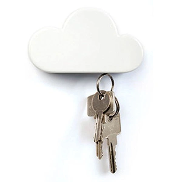 Cloud Shaped Key Holder Magnetic Keyholder Magnetic Mount Hanger Chain Ring Key Chain Wall Glass Sticker