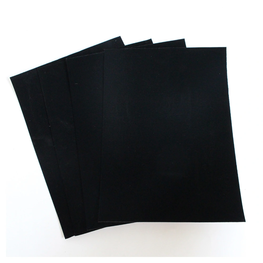 10pcs Self-adhesive Flocking Cloth Gum Flannelette Adhesive Counter Cloth Show Mat Cloth Black