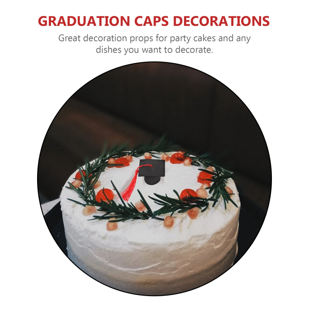 10pcs Cake Mini Trencher Caps Mini Graduation Season Souvenir Ornaments