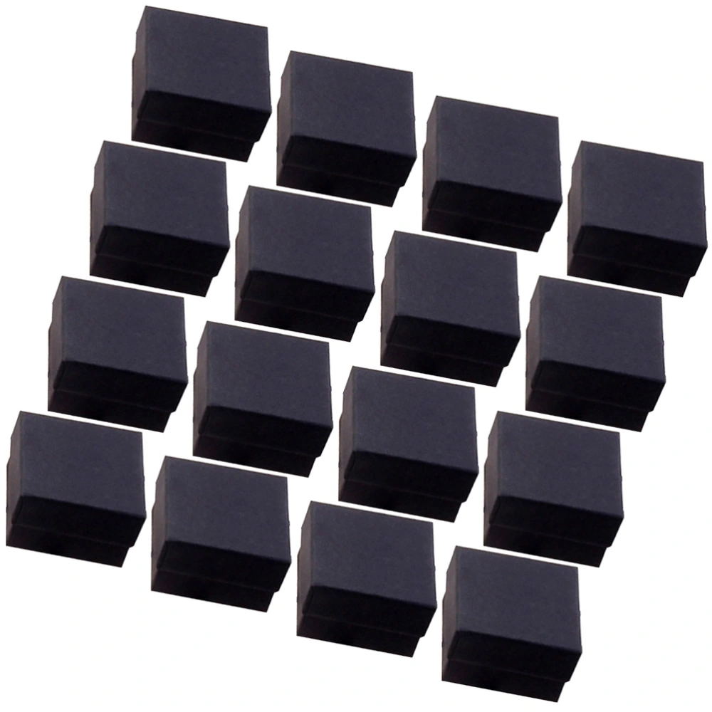 48Pcs Small Size Jewelry Cases Black Kraft Paper Jewelry Box Storage Box (Black)