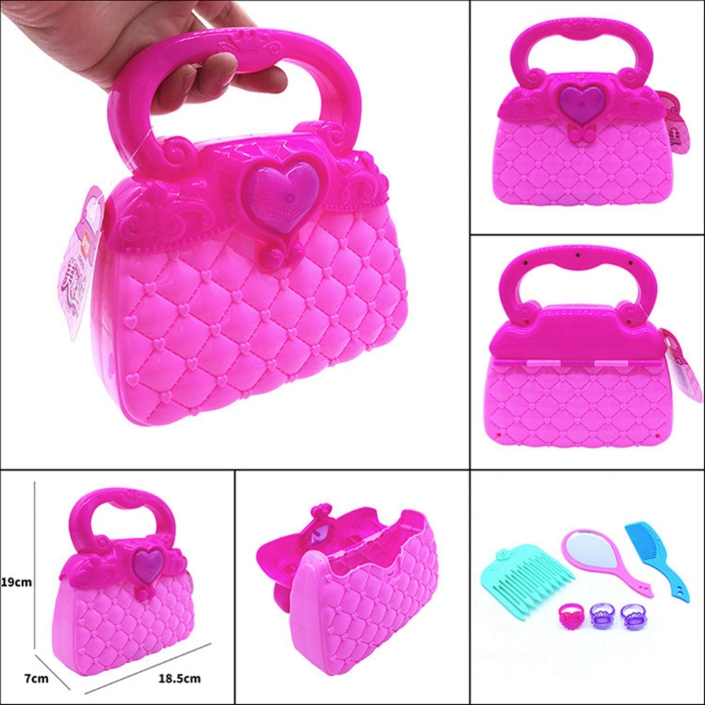 Girls Candy Simulation Handcase Pretend Traveling Handbag and Dress-up Set Kids Vanity Beauty Pretend Purse Loaded with Every Day Accessories