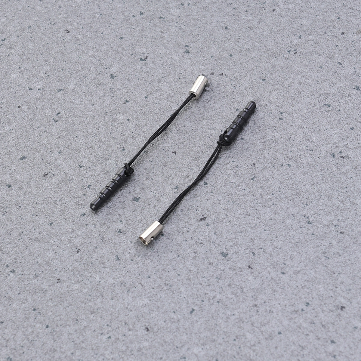 10pcs DIY Plastic Earphone Cellphone Parts Anti Dust Plugs Stopper With String Straps (Black)