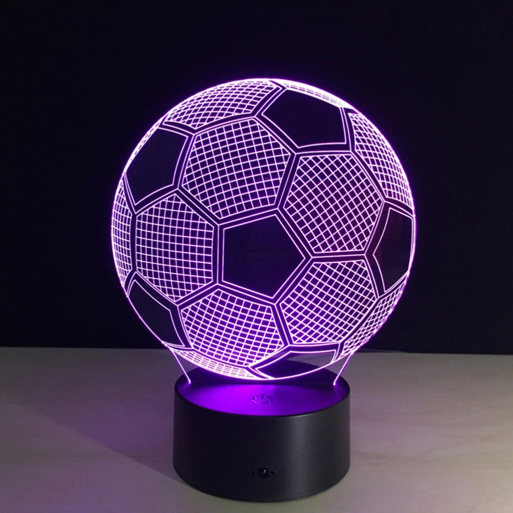 3D Lamp Visual Light Effect Touch Switch & Colors Changes Night Light (Soccer)