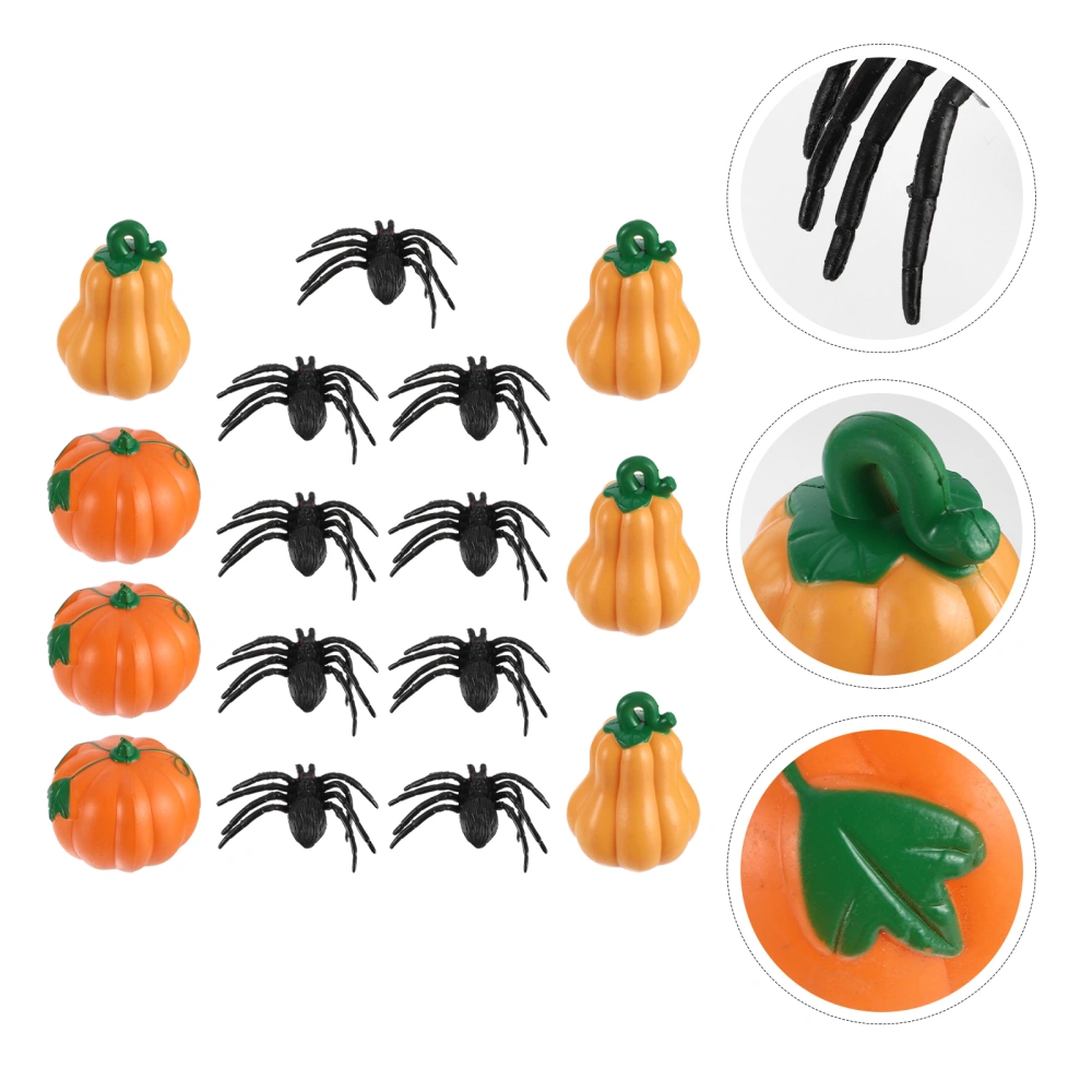 1 Set of Plastic Spider Pumpkin Toys Halloween Party Toys Halloween Treat Bag