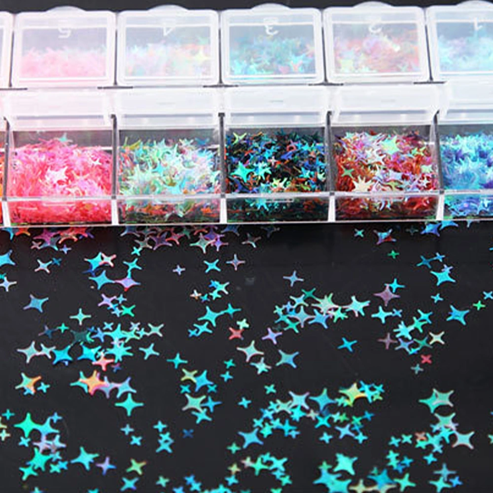 2 Boxes Manicure Sequin Colored Maple Leaf Sequins Glitter Autumn Nails Art