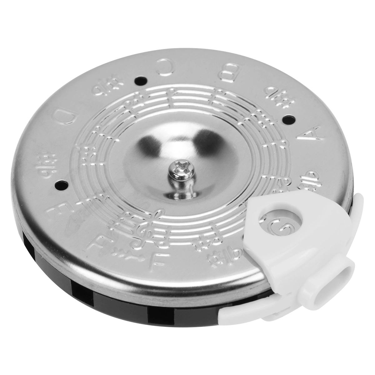 13 Tone Note Key Chromatic 13 Holes F-F Pitch Pipe Guitar Tuner Tuning Violin Bass (Silver)