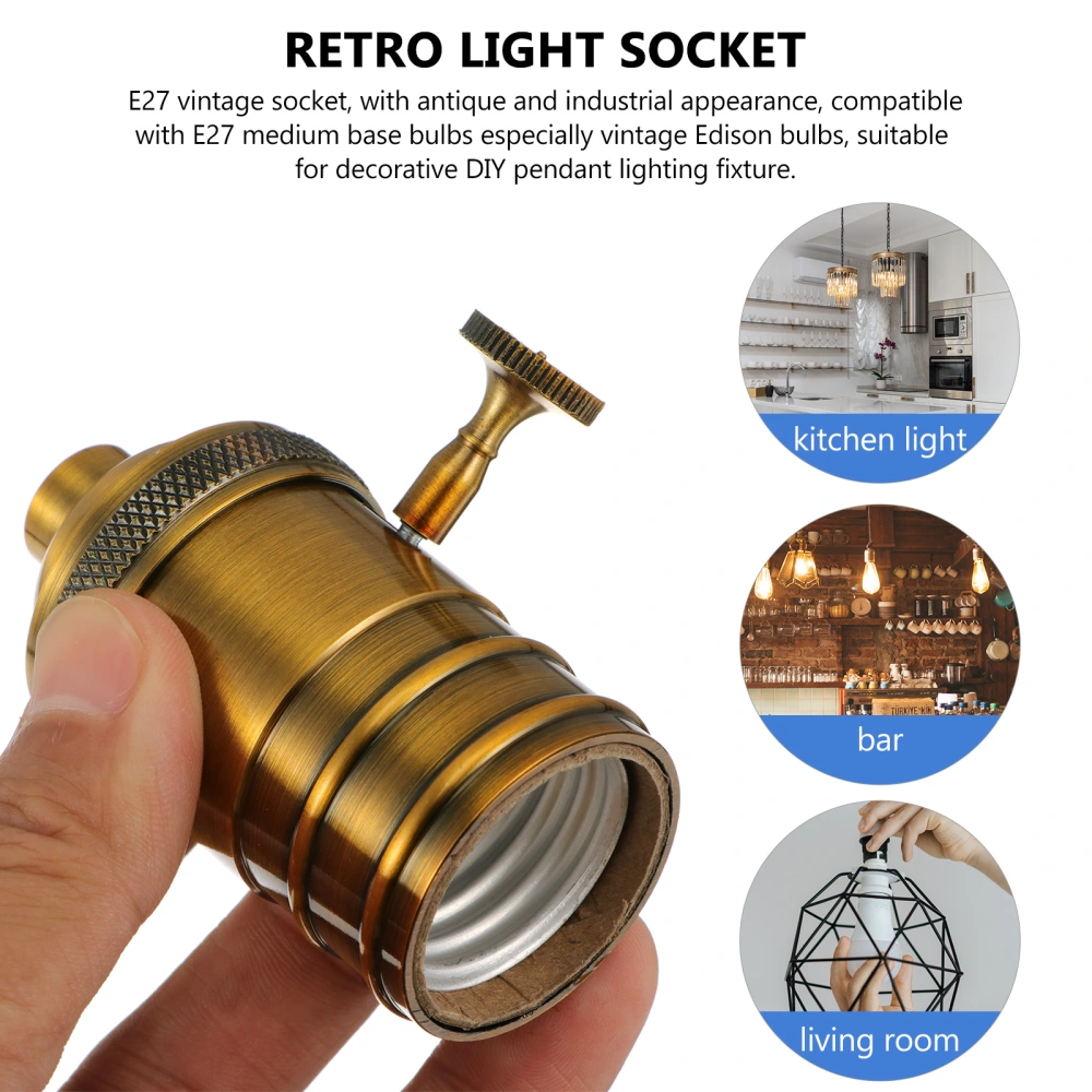 Vintage Pendant lamp Holder Retro Die Casting Light Socket Lamp Holder