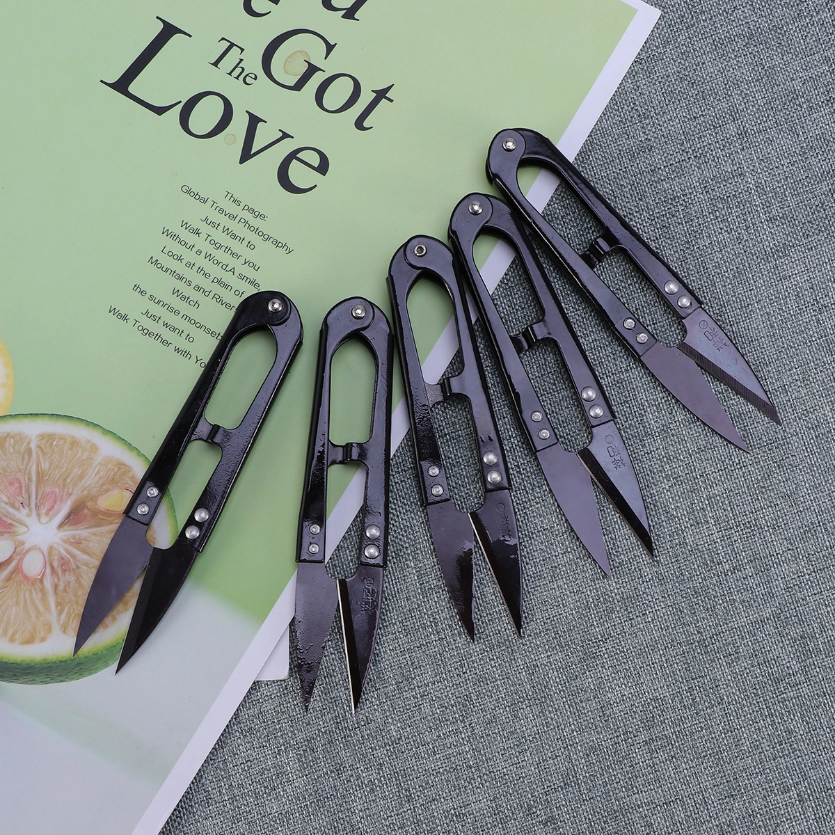 5pcs Bonsai Pruning Scissors Trimming Shears Cutting Cloth Tool for Sewing Garderning