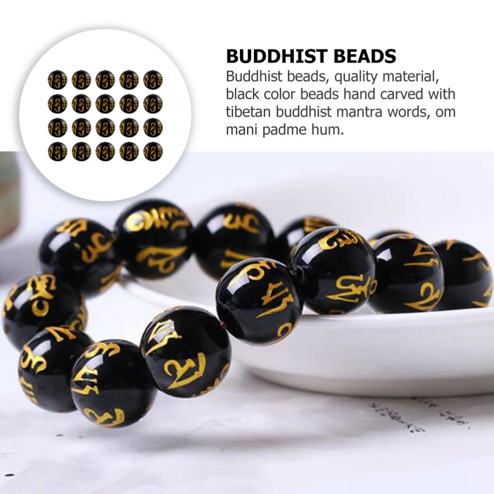 300pcs Charms Chinese Feng Shui Luck Wealth Money Amulet for Bracelet (Black)