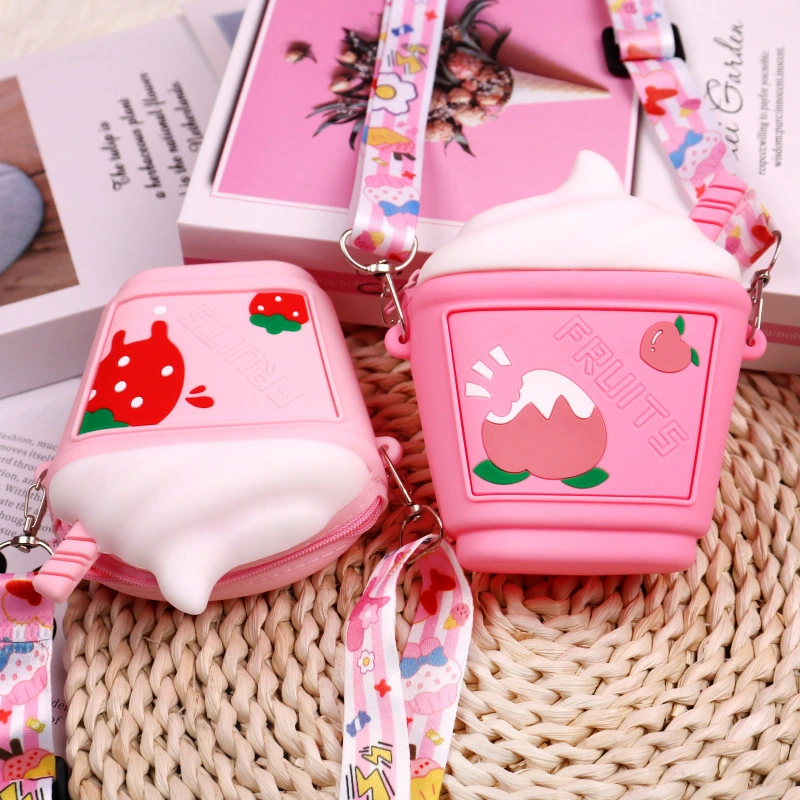 Silicone Creative Children's Ice Cream Cute One-shoulder Crossbody Bag