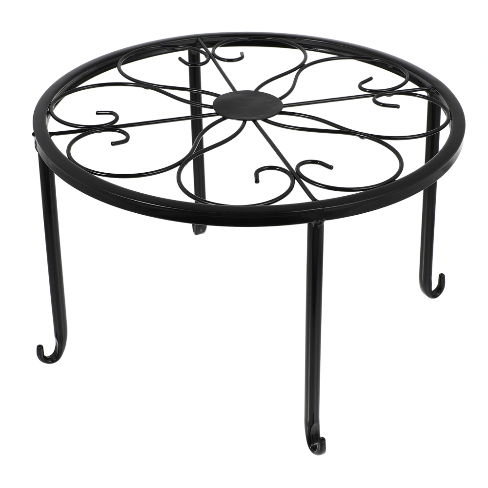 1pc European-style Floor Single-layer Iron Low Flower Stand Flower Pot Stand