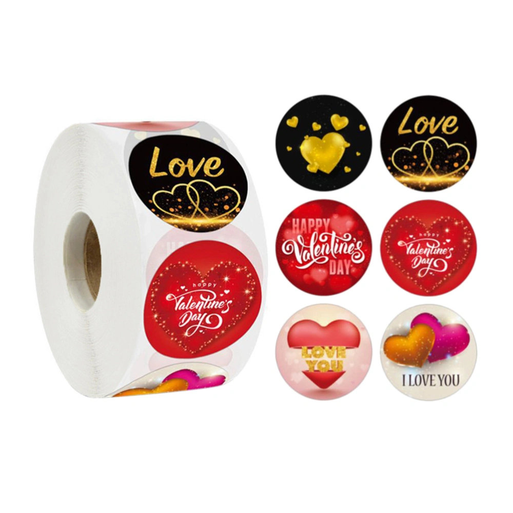 500pcs/ Roll Valentine's Day Stickers Gift bouquets Labels Sealing Stickers