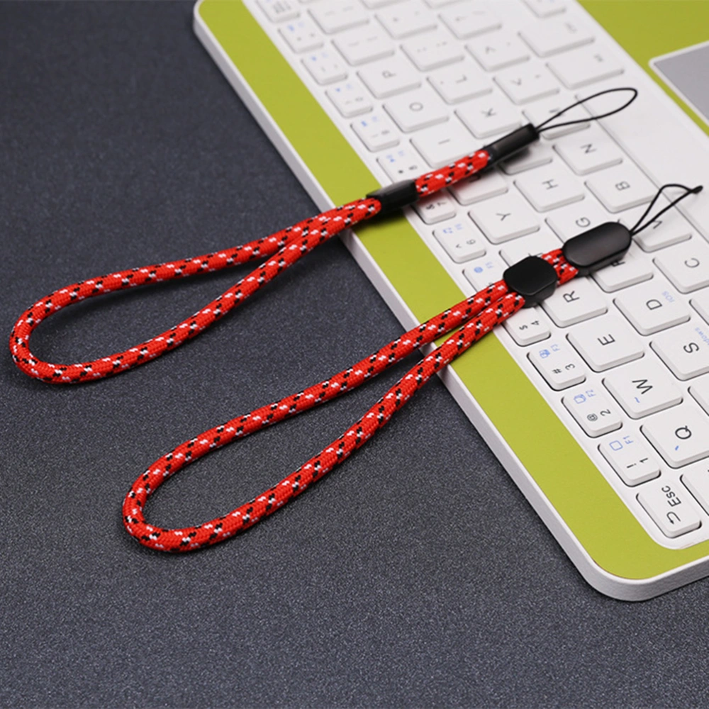 Simple Fashion Mobile Phone Lanyard Men And Women General Short Wrist Rope Digital Camera Self Timer Lever Short Lanyard (Red)