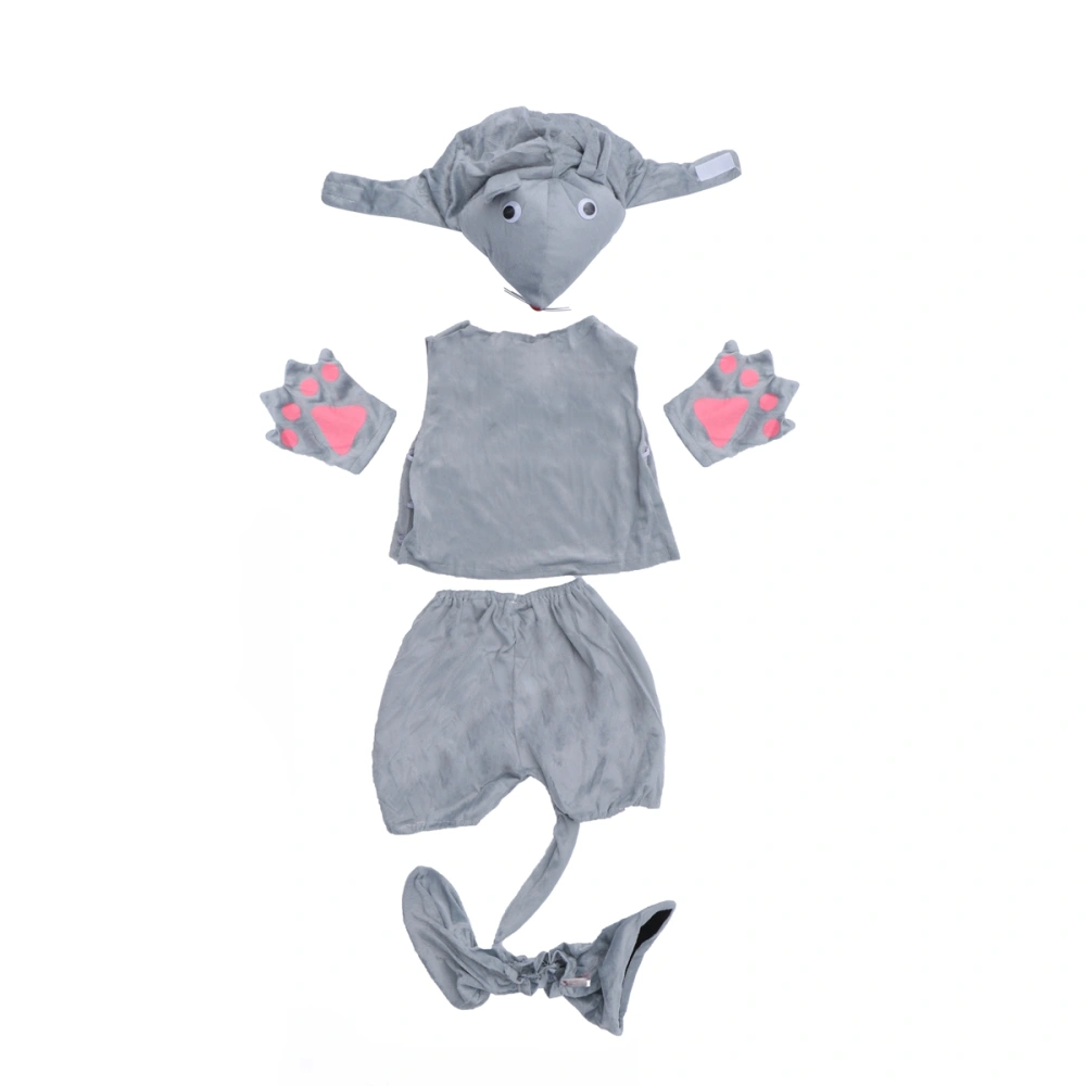 Halloween Performance Cartoon Animals Costumes Performance Costumes Set Size - XL (Grey Mouse)