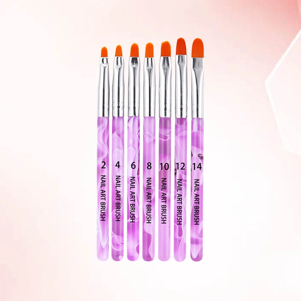 7pcs Nail Brush Nail Art Tips Builder Brush Nail Painting Brush Pen Set