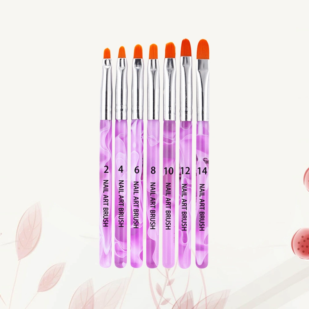 7pcs Nail Brush Nail Art Tips Builder Brush Nail Painting Brush Pen Set
