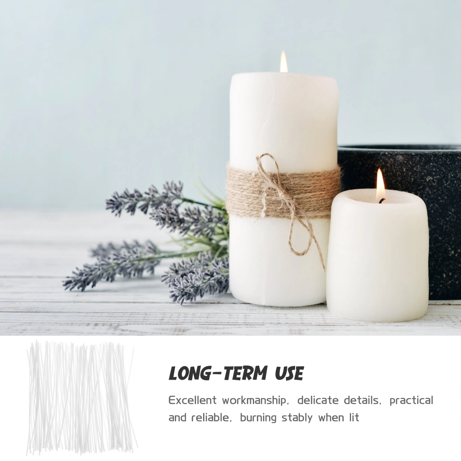 100Pcs Cotton Candle Wicks DIY Wick Replacement  Long Candle Wicks for Candle Making