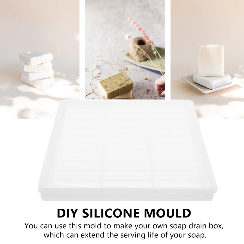 1Pc Soap Dish Mold Soap Holder Casting Mold DIY Silicone Mould Storage Box Mold