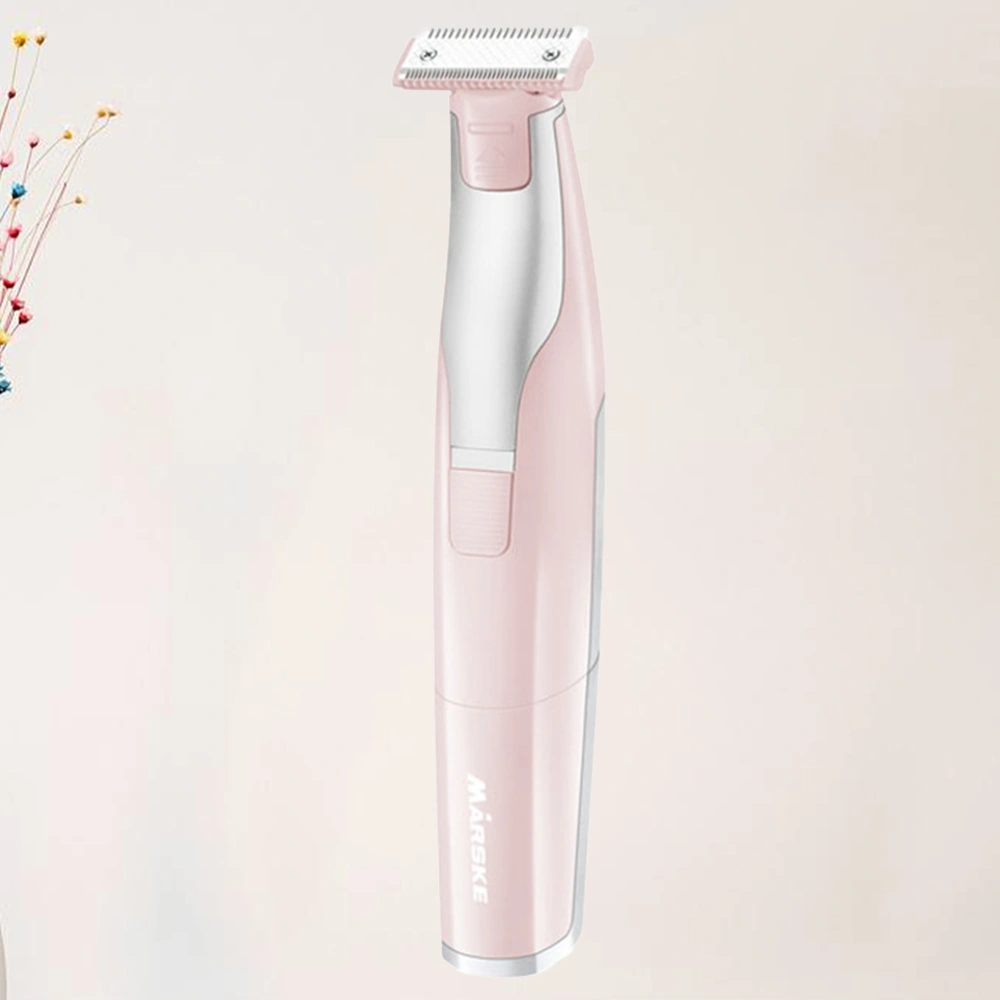 Pink Electric Shaver Fashion Hair Depilator Portable Razor Multi-purpose Hair Removal Device without Battery