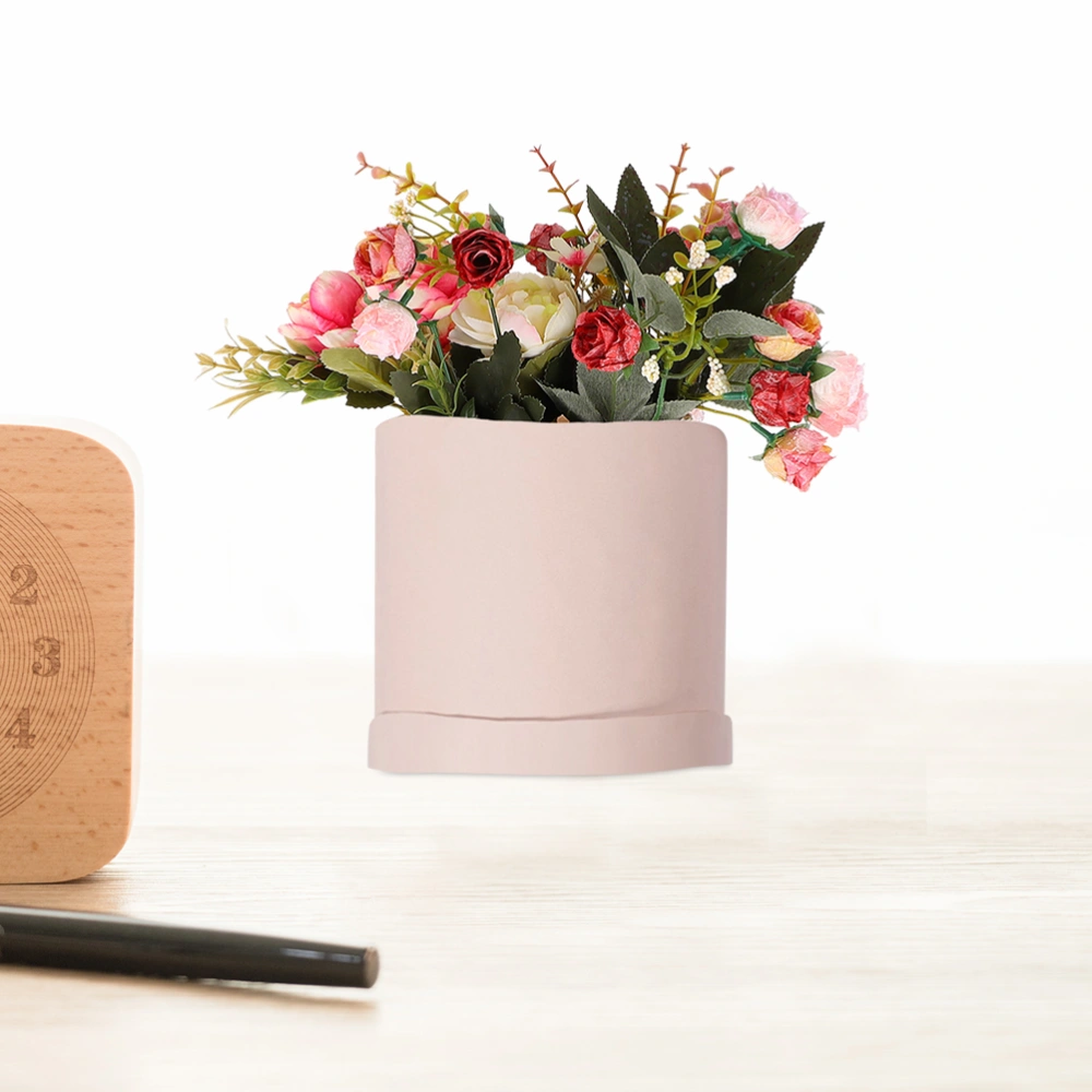 Flowers Gift Box Packaging Box Flower Bouquet Paperboard Round Flower Bucket