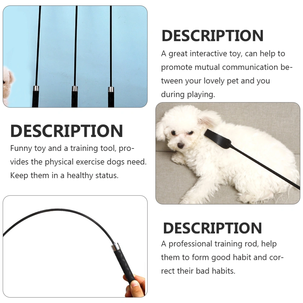 Pet Dog Teaser Wand with Non-slip Handle Pet Training Interactive Toy Whip Stick