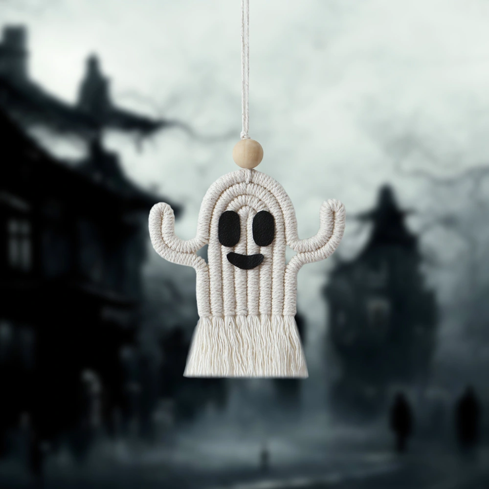 White Ghost Bohemian Hand-woven Pendant