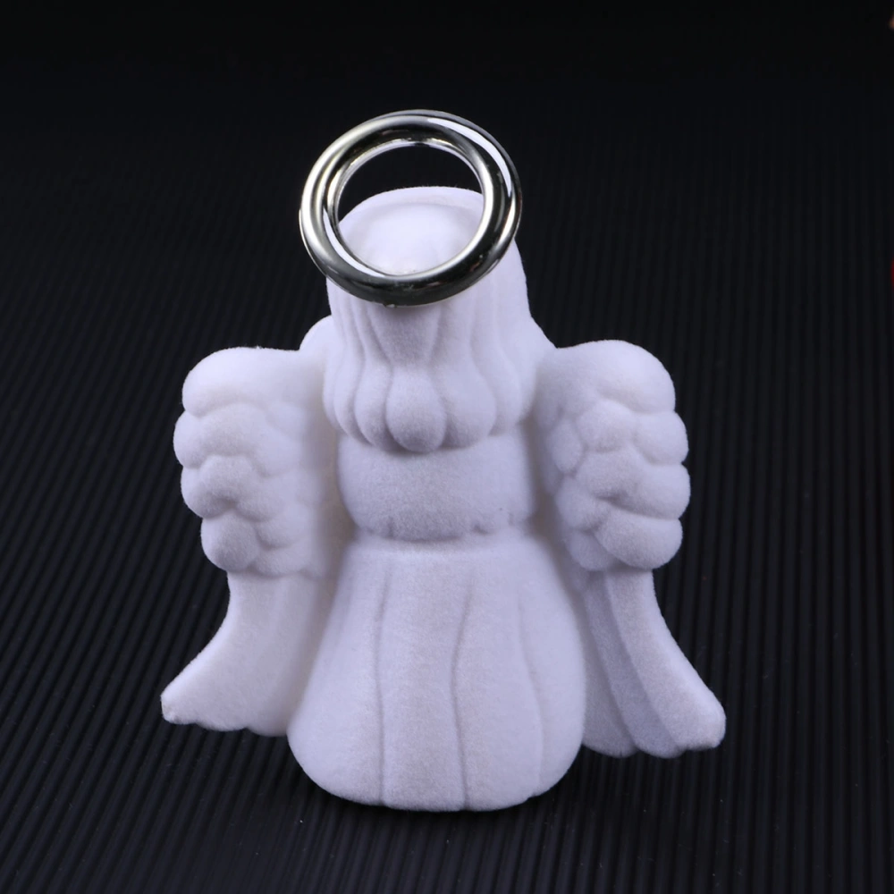 1pc Angel Jewelry Box Jewelry Rings Necklace Display Flocking Case Jewelry Packaging Gift Box (White)