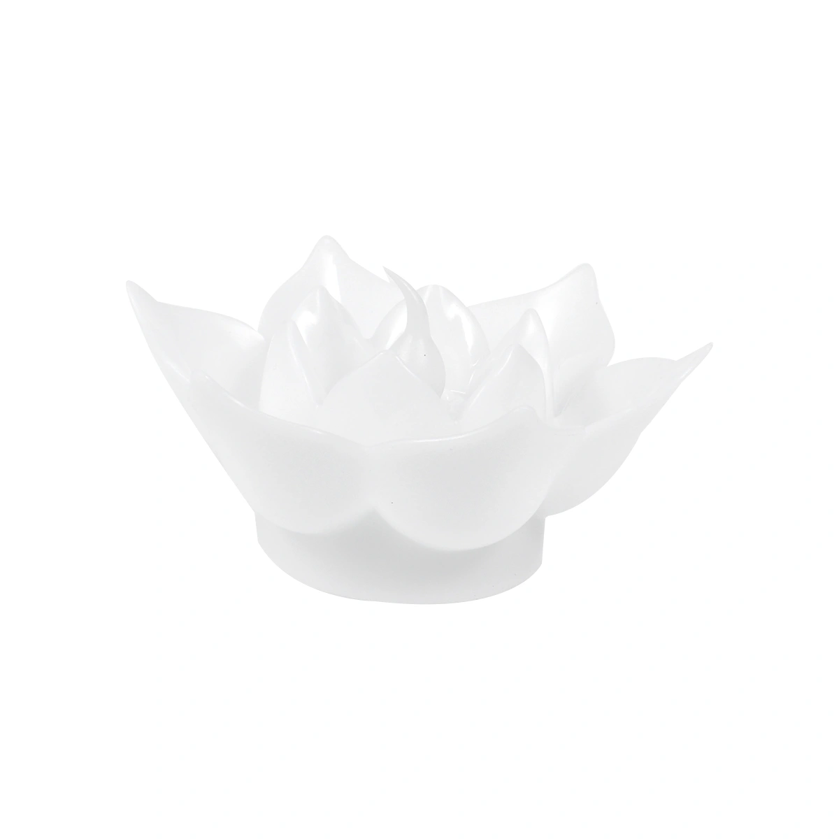 1 Pc LED Electronic Lotus Candle Light Realistic Small Size Flower Candle Lamp Floating Flameless Candle Light for Party Festival (White)