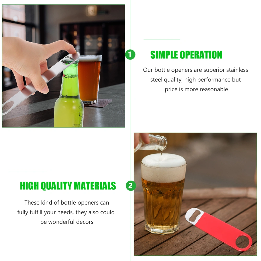 4Pcs Practical Beer Caps Lifters Stainless Steel Bottle Openers (Assorted Color)