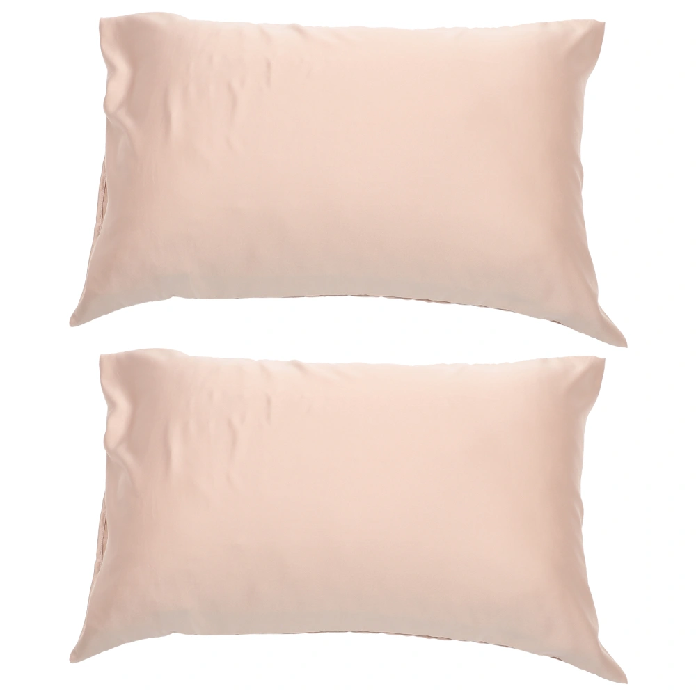 2Pcs Washable Bedroom Pillowcase Single Color Pillow Case Pillow Protective Cover