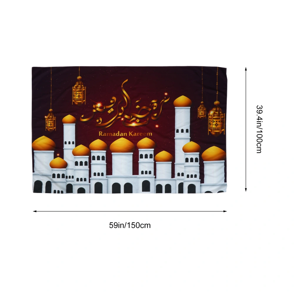 1Pc Ramadan Theme Hanging Cloth Muslim Background Cloth Tapestry Decor