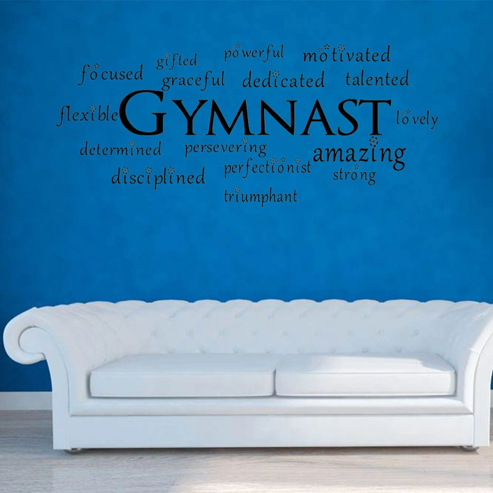 Powerful Motivated Graceful Gymnast Inspirational Sports Wall Decal