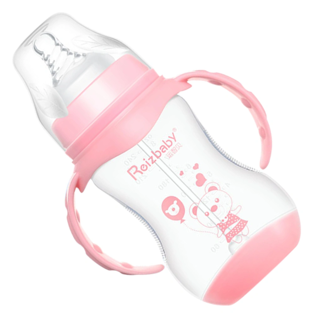 1pc Wide Caliber Baby Feeding Milk Bottle with Handle Water Drinking Cup 240ml