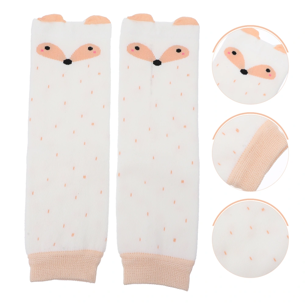 Cartoon Baby Anti-Slip Knee Pad Infant Toddler Thick Long Leg Warmer (Fox)