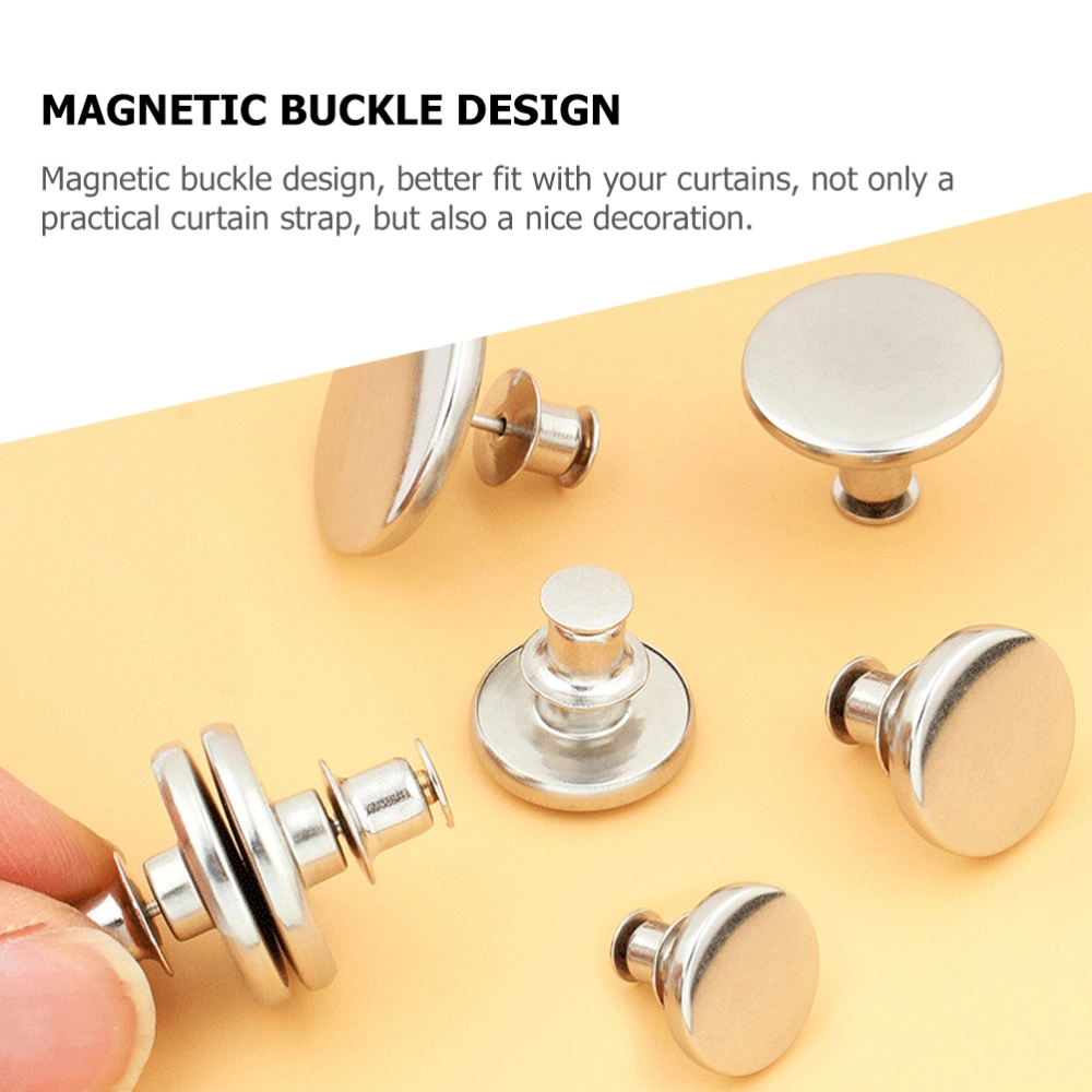 5 Pairs Curtain Magnetic Suction Type Buckles Removable Magnetic Snap Curtain Accessories