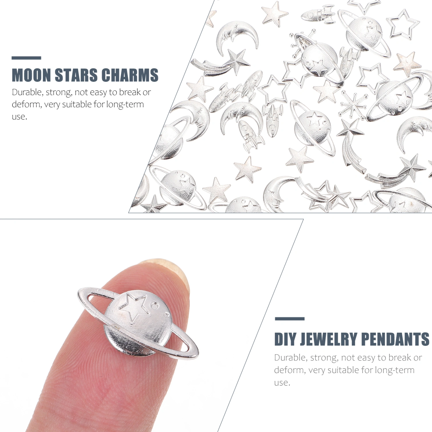 70pcs Universe Moon Stars Charms Jewelry Making Accessories Crafts Epoxy Materials