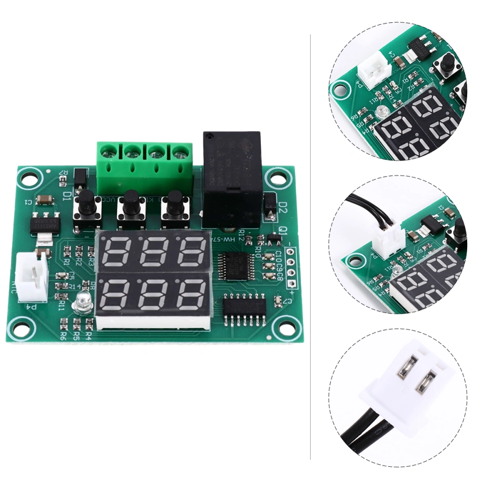 Digital Thermostat Module DC 12V Dual Display Temp Controller Board with Sensor