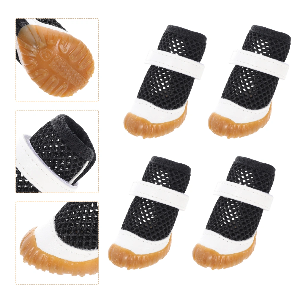 4Pcs Dog Summer Boots Breathable Dog Boots Mesh Dog Shoes Dog Paw Protector