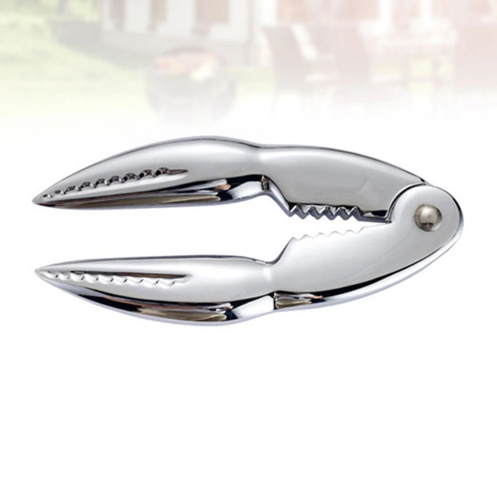 1pc Alloy Crab Claw Pincers Seafood Clip Lobster Peeling Walnut Clips Kitchen Gadget for Home (Silver)