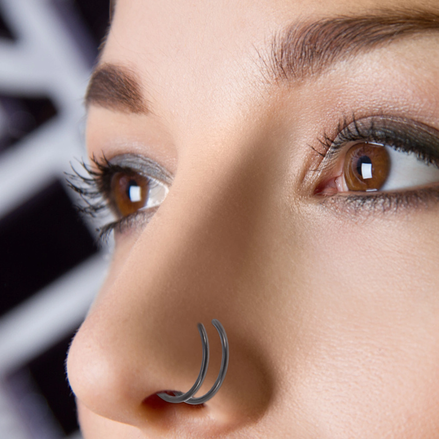 2pcs Spiral Nose Rings Stainless Steel Nose Ring Hoops Nose Jewelry for Women