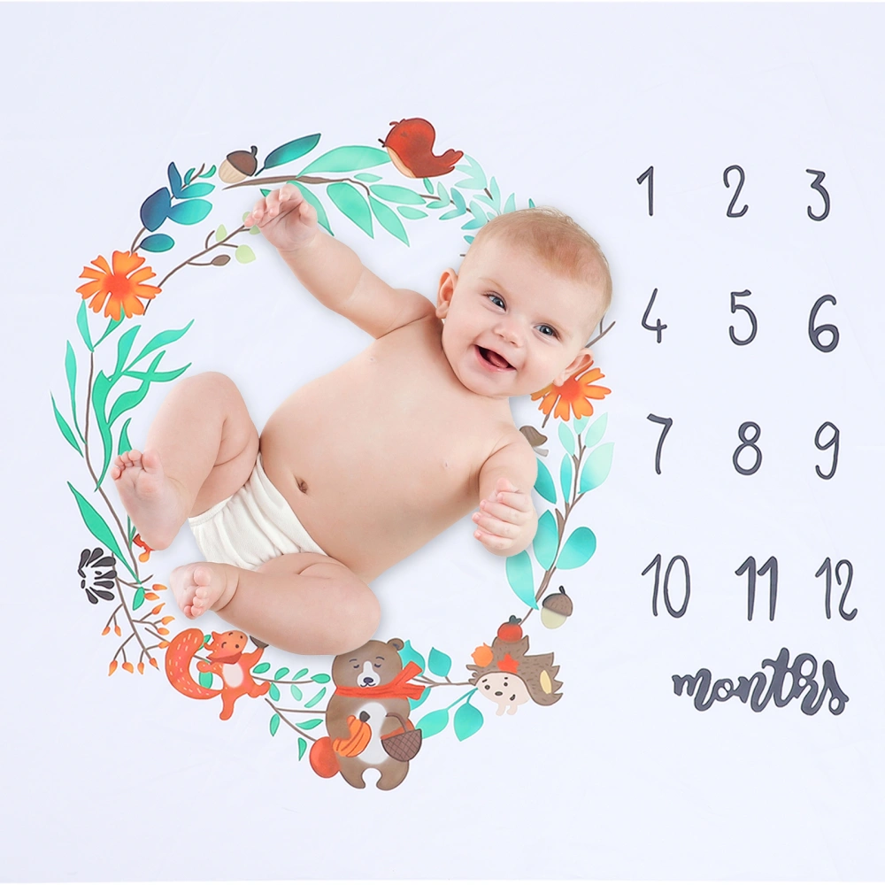 Infant Milestone Blanket Newborn Photography Cloth Baby Photo Backdrop Cloth