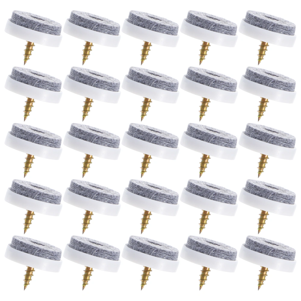 50pcs Table Feet Nails Non-skid Chair Feet Mats Round Shape Chair Foot Pads