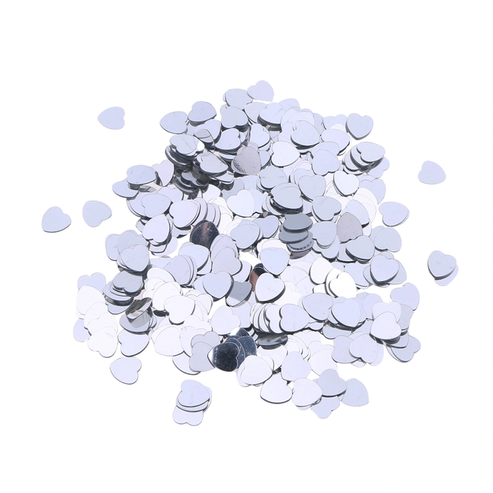 30g Table Confetti Heart Shaped Party Confetti for Birthday Wedding Christmas Decoration (Silver)