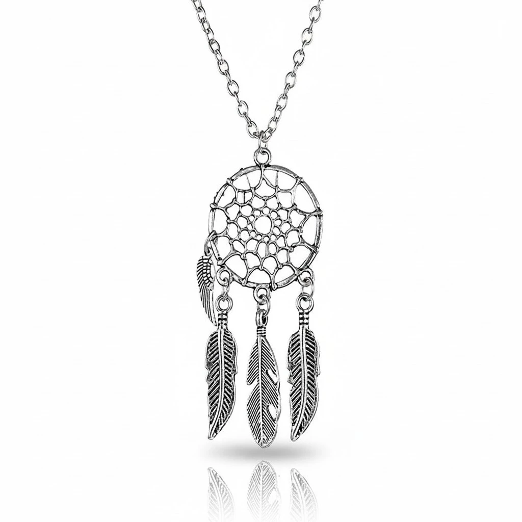 Wing Dream Catcher Necklace Bohemian Dreamcatcher Jewelry Decoration ()