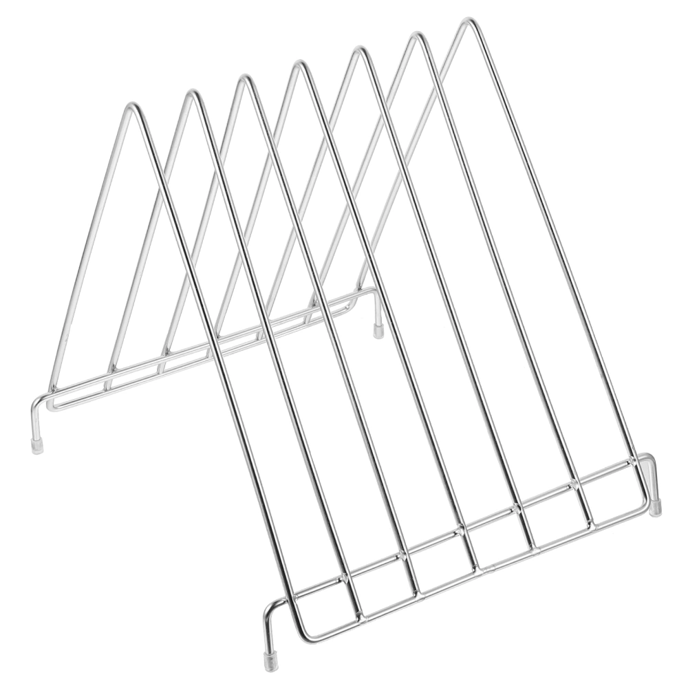 1 Pc Simple Rust-less Kitchen Board Support Nonslip Drainage Rack (Silver)