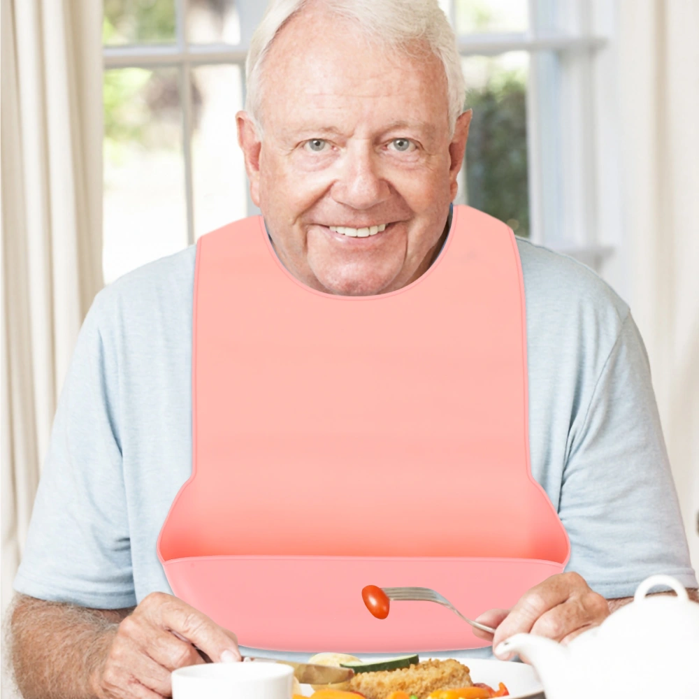 1 Pc Adult Bib for Eating Adult Bib Saliva Pocket Short Apron for The Elderly