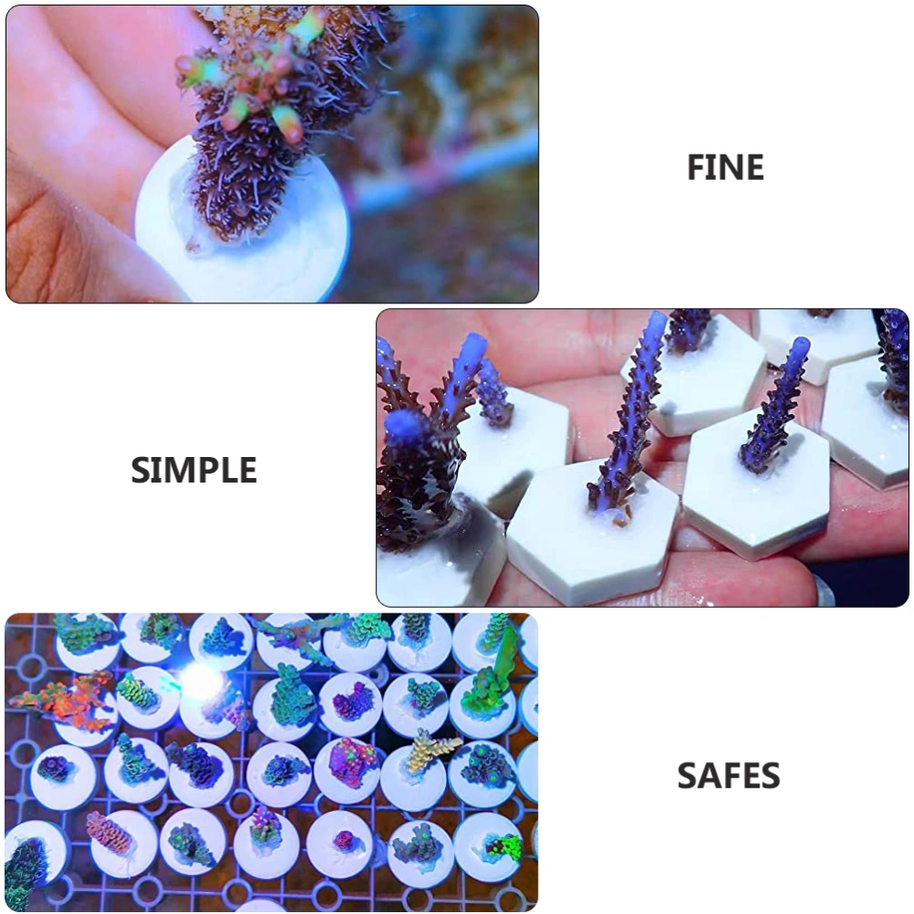 30pcs Ceramic Aquarium Coral Bases Coral Frag Stand Fish Tank Supplies