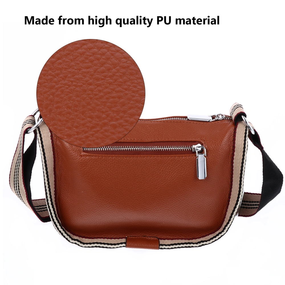 1pc Simple PU Shoulder Bag Cross Body Bag Women Winter Autumn Messenger Bag